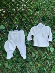 Waffle 3`lü Unisex Patikli Bebek Takım