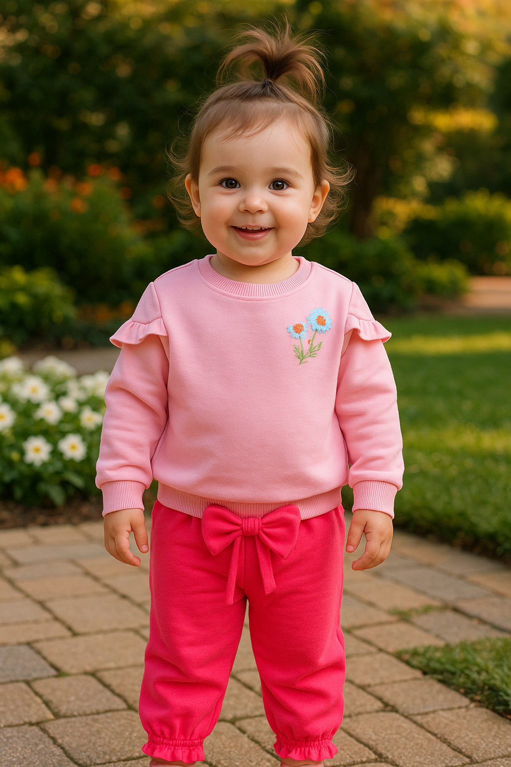 Kız Bebek 2 İplik Alt & Üst Takım